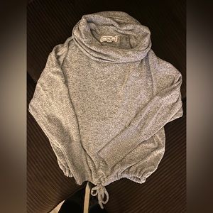 Grey Cowl Neck Sweater